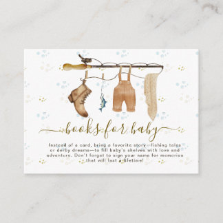 Rustikales Angeln Derby Babydusche Bücher für Baby Begleitkarte