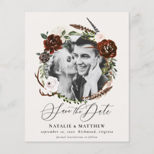 rustikales Ankündigung Datum freihalten Flyer