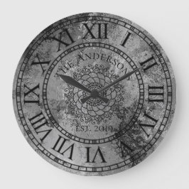 Rustikales antikes Shabby Chic Vintag römisches Nu Große Wanduhr