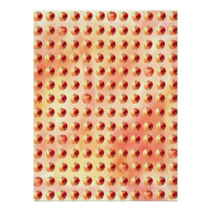 Rustikales Apple-Muster-Poster Poster