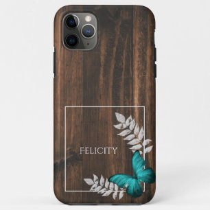 Rustikales Aquamarin Butterfly Case-Mate iPhone Ca Hülle