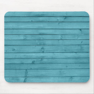 Rustikales aquamarines Holz Mousepad