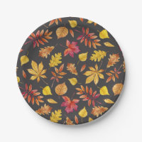 Rustikales Aquarell-Herbstlaub-Muster Herbstparty