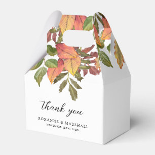 Rustikales Aquarellfarben Herbst Danke für die Box Geschenkschachtel