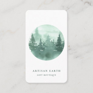 Rustikales Artisanwald-Logo Visitenkarte