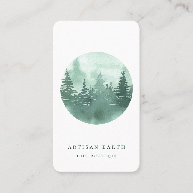 Rustikales Artisanwald-Logo Visitenkarte (Vorderseite)