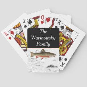 Rustikales Aspen Bark Foreut Fisherman Lake House Spielkarten