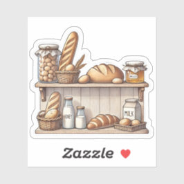 Rustikales Ästhetisches Brotselett Aufkleber