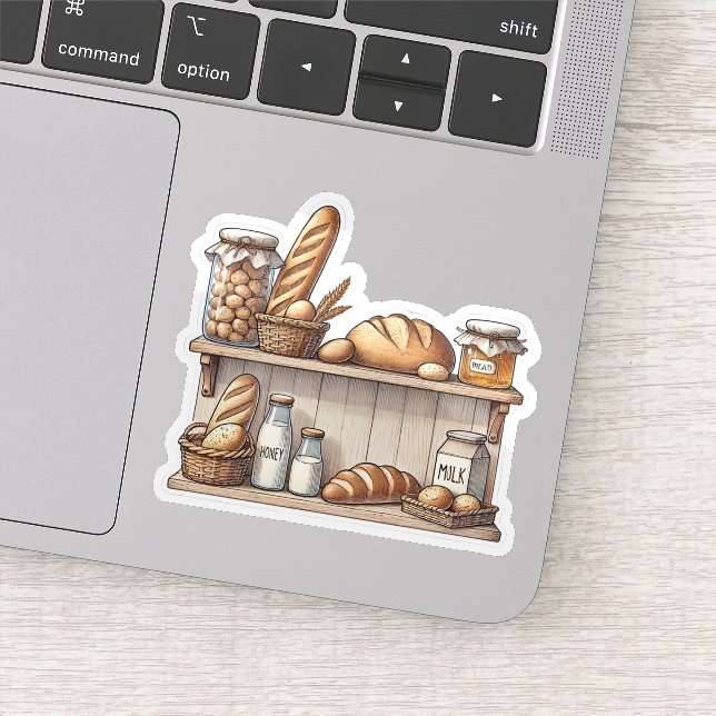 Rustikales Ästhetisches Brotselett Aufkleber (Detail)
