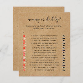 Rustikales Baby- oder Mädchenduschenspiel