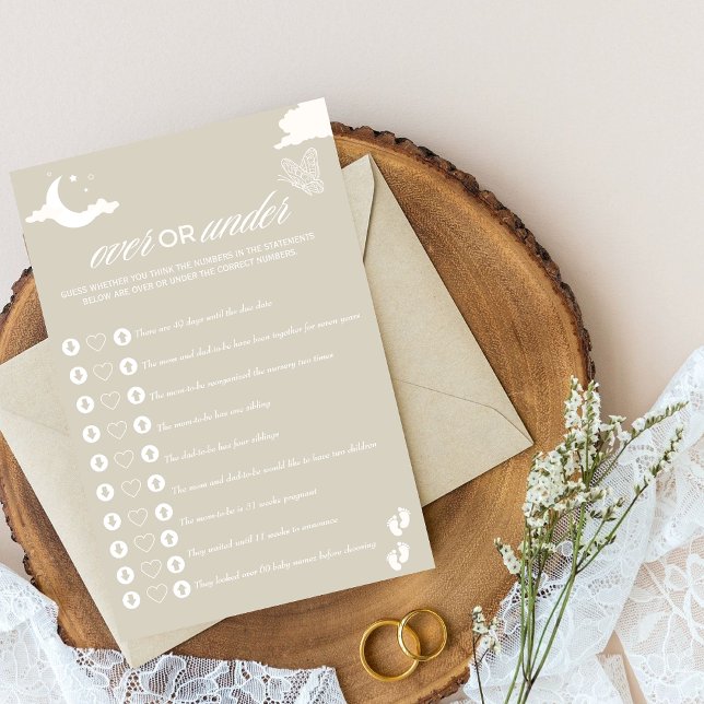 Rustikales Baby Shower Game Over oder Under? (Von Creator hochgeladen)