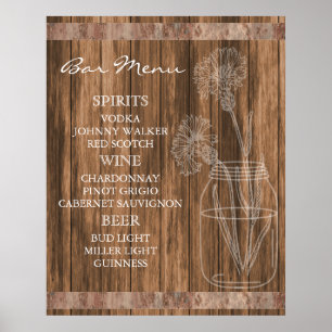 Rustikales Bar Poster