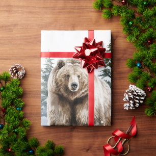 Rustikales Bärengeschenkpapier Geschenkpapier