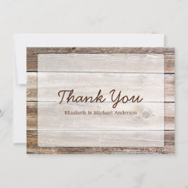 Rustikales Barholz Dankeskarte