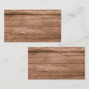 Rustikales Barholz Visitenkarte