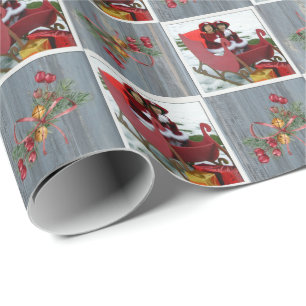 Rustikales Barn Board, Kiefernstrassen und Foto Geschenkpapier