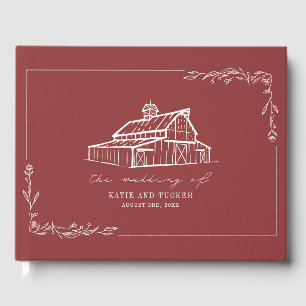 Rustikales Barn Mled Farm Wedding Guest Book Gästebuch
