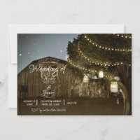 Rustikales Barn & Tree Lights Country Jars Wedding