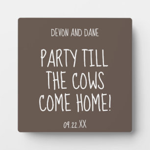 Rustikales BarnWedding Logo Plaque mit Easel Fotoplatte