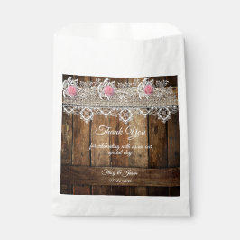 Rustikales Barnwood, Elster & Rose Hochzeit Geschenktütchen