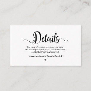 Rustikales Bauernhandbuch, Hochzeitsdetails Begleitkarte