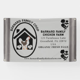 Rustikales Bauernhaus Bio Frische Eier Hühnergrau Banner