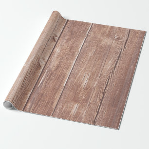 Rustikales Bauernhaus Bramble Wood Planks Decoupag Geschenkpapier