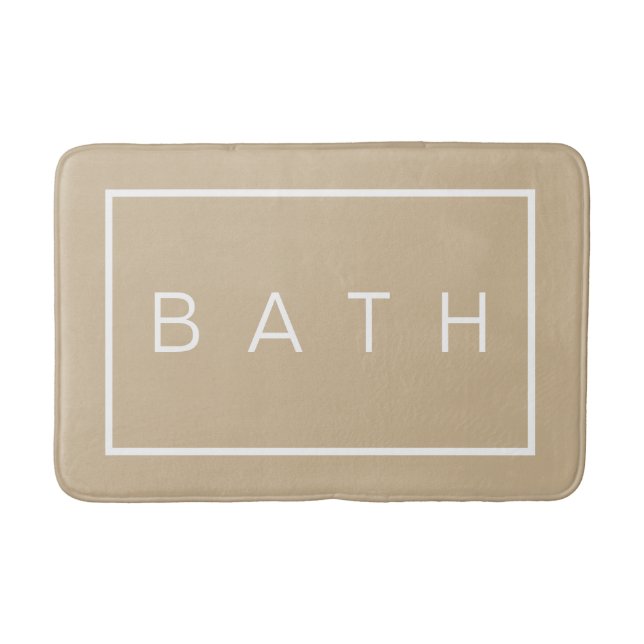 Rustikales Bauernhaus Chic Light Beige Memory Foam Badematte (Vorderseite)