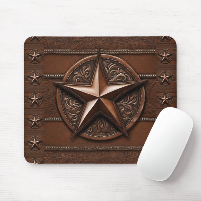 Rustikales Bauernhaus Cowboy Western Country Texas Mousepad (Mit Mouse)