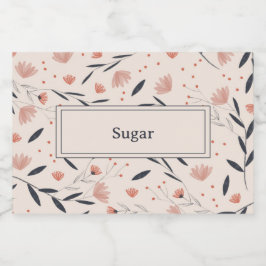 Rustikales Bauernhaus Florals Lebensmitteletikett