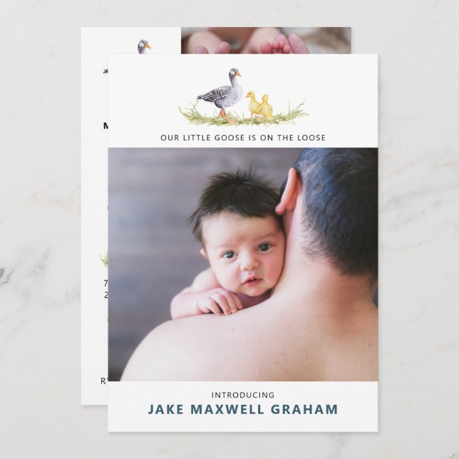 Rustikales Bauernhaus | Geburtsankündigung von Mut (Vorne/Hinten)