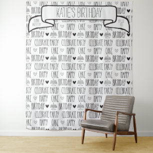 Rustikales Bauernhaus Geburtstagsparty Backbanner Wandteppich