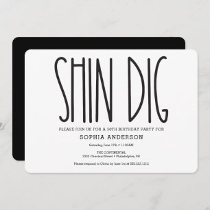 Rustikales Bauernhaus Geburtstagsparty Einladung F