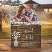 Rustikales Bauernhaus Gipskraut Jar Wedding