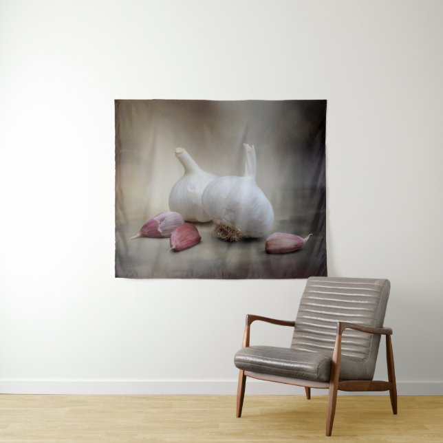 Rustikales Bauernhaus Küche Knoblauch Lebensmittel Wandteppich (Beispiel (Horizontal))