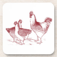 Rustikales Bauernhaus Küche Rote Rooster Hens