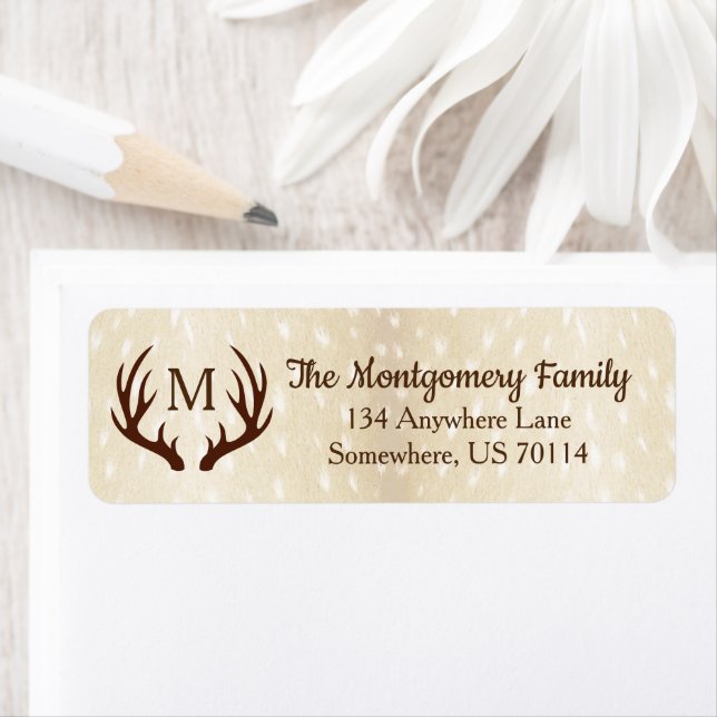 Rustikales Bauernhaus Land Hirsche Antler Fawn Fur (Insitu)