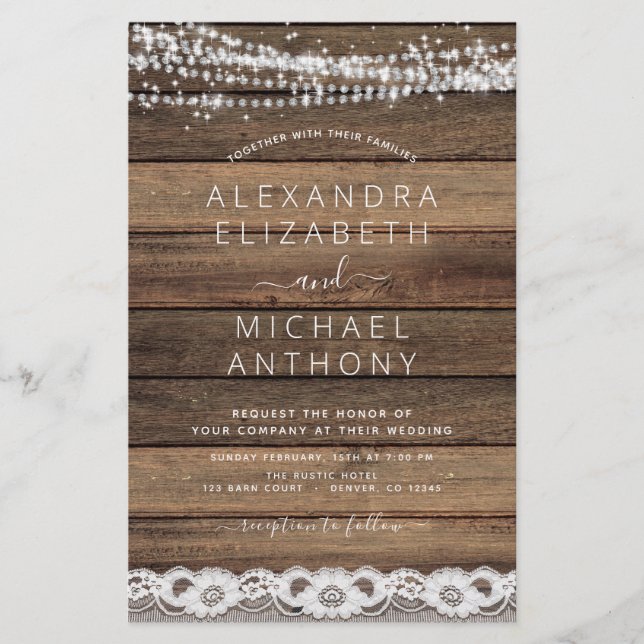 Rustikales Bauernhaus mit Lichtereihen (Vorderseite)