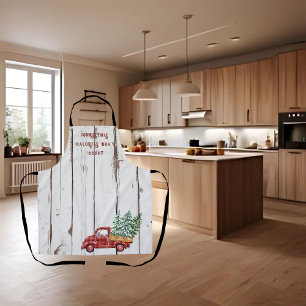 Rustikales Bauernhaus Not leidender Holzroter LKW Schürze