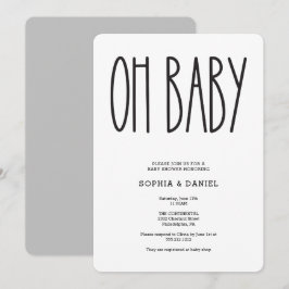 Rustikales Bauernhaus Oh Baby Dusche einladen Einladung