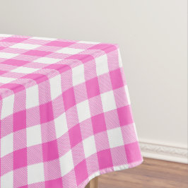 Rustikales Bauernhaus Pink und White Gingham Karie Tischdecke