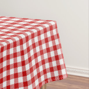 Rustikales Bauernhaus Red Small Gingham Kariert Tischdecke