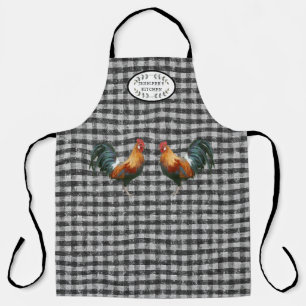 Rustikales Bauernhaus Rooster Schwarz n Weiße Küch Schürze
