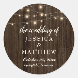 Rustikales Bauernhaus Twinklights Runder Aufkleber