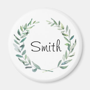 Rustikales Bauernhaus Wasserfarbe Magnolia Wreath  Magnet