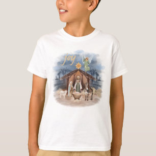 Rustikales Bauernhaus Weihnachten Joy Nativy T-Shirt