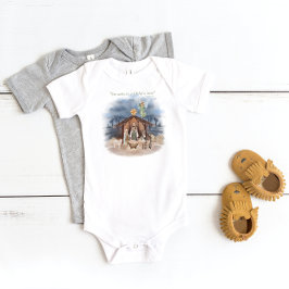 Rustikales Bauernhaus Weihnachten Traditionelle Ge Baby Strampler