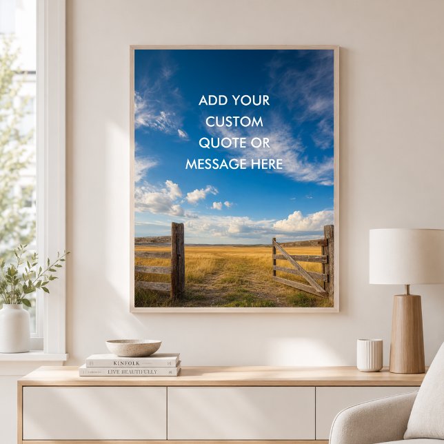 Rustikales Bauernhoftor - Erstelle Deinen eigenen  Poster (Custom Rustic Farm Gate - Create Your Own Quate Poster)
