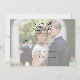 Rustikales Baumherz-Foto Hochzeitskarte Rsvp Einladung