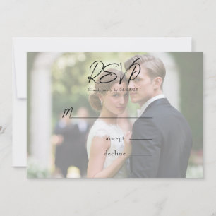 Rustikales Baumherz-Foto Hochzeitskarte Rsvp Einladung